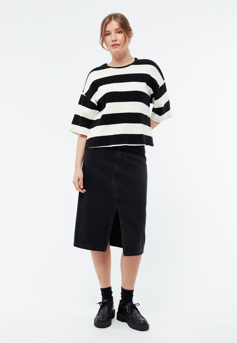 Givn Berlin Jeansrock GBKARLOTTA aus Bio-Baumwolle Skirt Washed Black