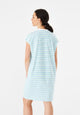 Givn Berlin Jerseykleid GBCAITY (Melon) relaxed Fit aus Bio-Baumwolle Dress Green / Blue (Stripes)