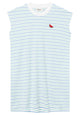 Givn Berlin Jerseykleid GBCAITY (Melon) relaxed Fit aus Bio-Baumwolle Dress Green / Blue (Stripes)