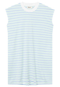 Givn Berlin Jerseykleid GBCAITY loose Fit aus Bio-Baumwolle Dress Green / Blue (Stripes)