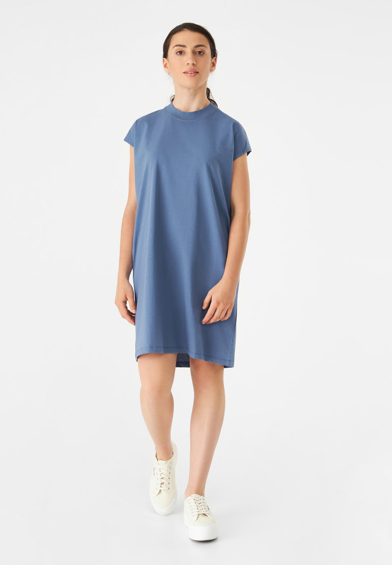 Givn Berlin Jerseykleid GBCAITY loose Fit aus Bio-Baumwolle Dress Steel Blue