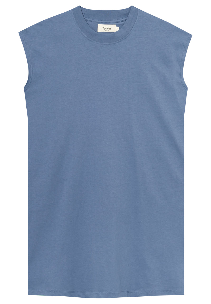 Givn Berlin Jerseykleid GBCAITY loose Fit aus Bio-Baumwolle Dress Steel Blue