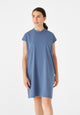 Givn Berlin Jerseykleid GBCAITY loose Fit aus Bio-Baumwolle Dress Steel Blue