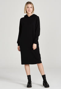Givn Berlin Kapuzen-Sweatkleid ELENOR aus Bio-Baumwolle Dress Black
