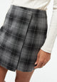 Givn Berlin Karierter Rock GBVIVI aus Bio-Baumwolle Skirt Dark Grey / White (Checked)