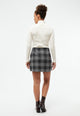 Givn Berlin Karierter Rock GBVIVI aus Bio-Baumwolle Skirt Dark Grey / White (Checked)