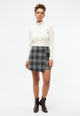 Givn Berlin Karierter Rock GBVIVI aus Bio-Baumwolle Skirt Dark Grey / White (Checked)