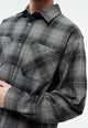 Givn Berlin Kariertes Hemd GBJIM aus Bio-Baumwolle Overshirt Dark Grey / White (Checked)
