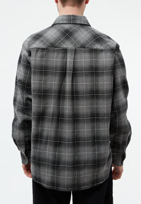 Givn Berlin Kariertes Hemd GBJIM aus Bio-Baumwolle Overshirt Dark Grey / White (Checked)
