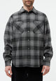 Givn Berlin Kariertes Hemd GBJIM aus Bio-Baumwolle Overshirt Dark Grey / White (Checked)