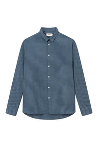 Givn Berlin Karo-Hemd KENT aus Bio-Baumwolle Buttoned Shirt Light Blue / Dark Grey (Checked)