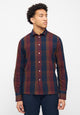 Givn Berlin Karo-Hemd KENT aus Bio-Baumwolle Buttoned Shirt Blue / Brown / Red (Checked)