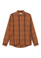 Givn Berlin Karo-Hemd KENT aus Bio-Baumwolle Buttoned Shirt Brown / Blue / Oak (Checked)