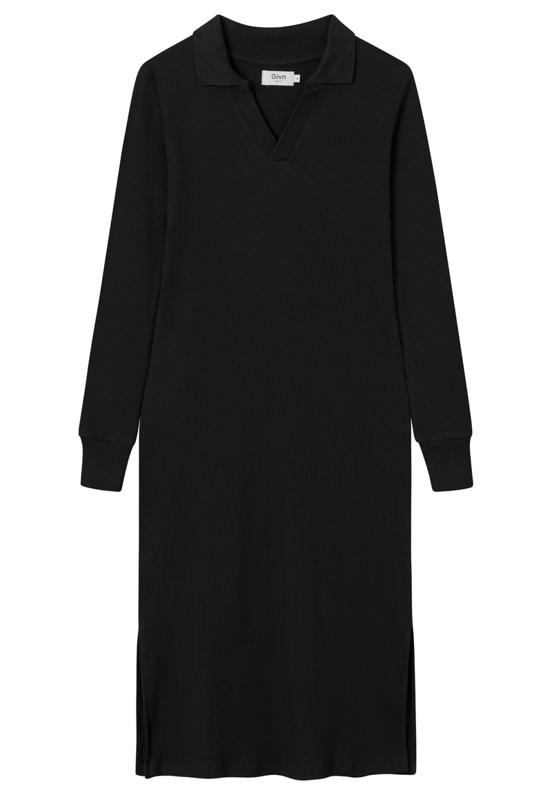 Givn Berlin Kleid ALEJA aus Bio-Baumwolle Dress Black (Rib)