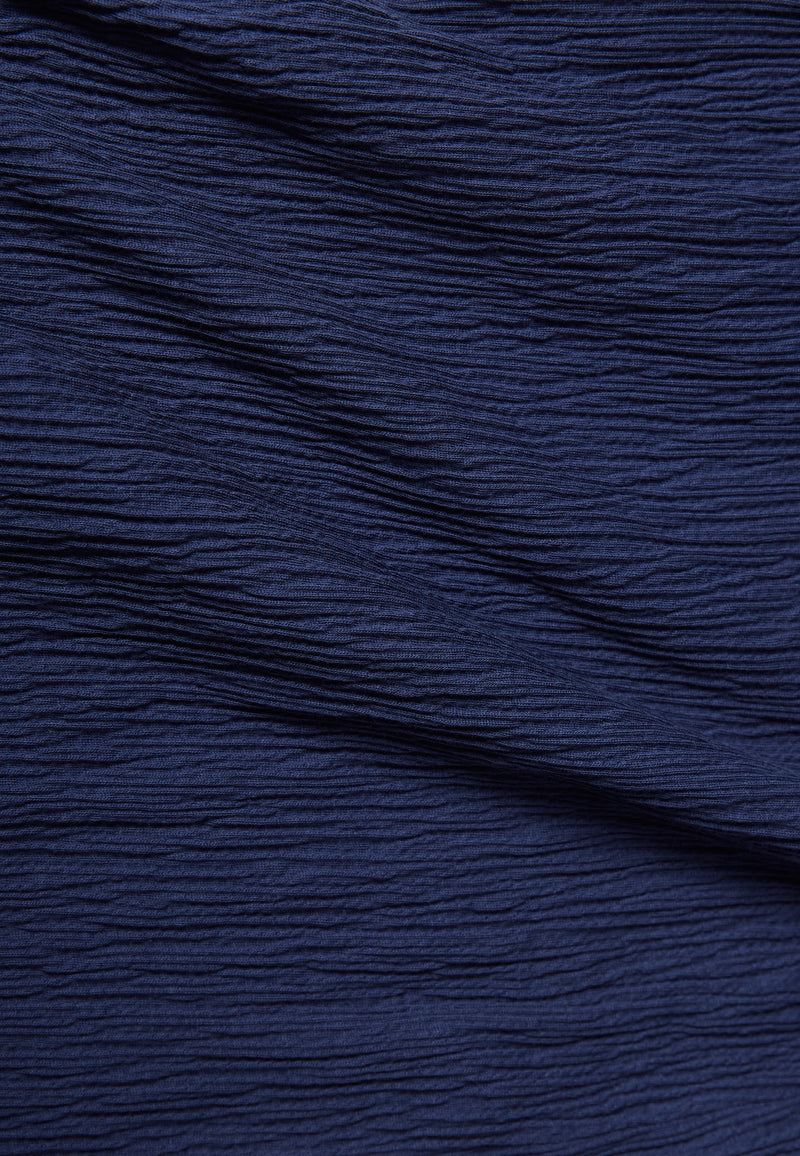 Givn Berlin Kleid GBANGELA aus gesmocktem Bio-Baumwoll Jersey Dress Nightshade Blue (Rib)