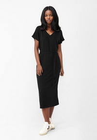 Givn Berlin Kleid GBPHILINE relaxed Fit aus LENZING™ ECOVERO™ mit Gürtel Dress Black