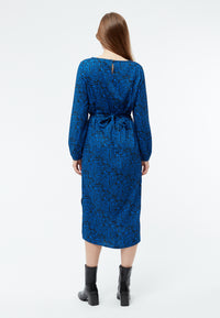 Givn Berlin Kleid GBTHEKLA aus LENZING™ ECOVERO™ Dress Black / Electric Blue (Tiger)