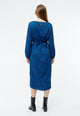 Givn Berlin Kleid GBTHEKLA aus LENZING™ ECOVERO™ Dress Black / Electric Blue (Tiger)