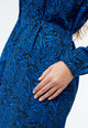 Givn Berlin Kleid GBTHEKLA aus LENZING™ ECOVERO™ Dress Black / Electric Blue (Tiger)