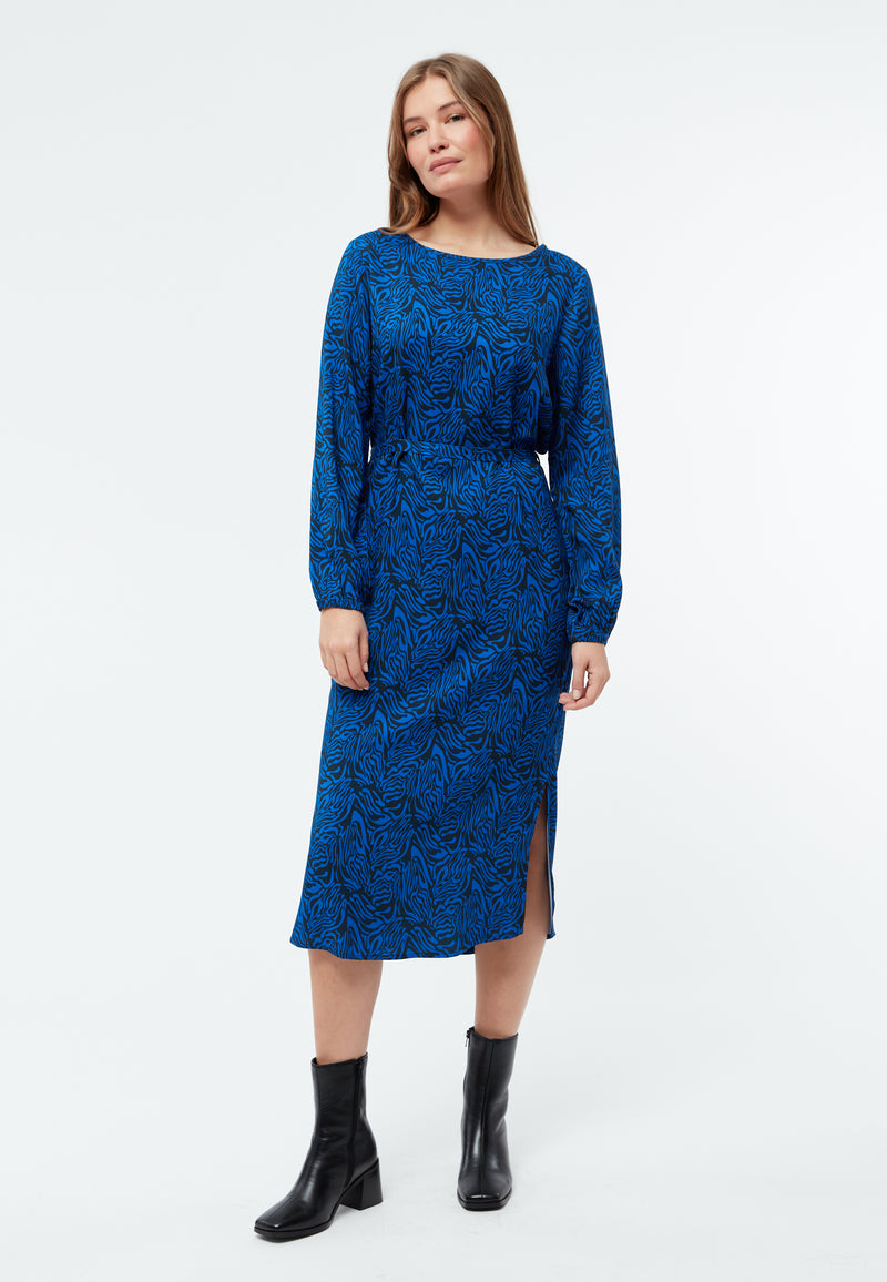 Givn Berlin Kleid GBTHEKLA aus LENZING™ ECOVERO™ Dress Black / Electric Blue (Tiger)