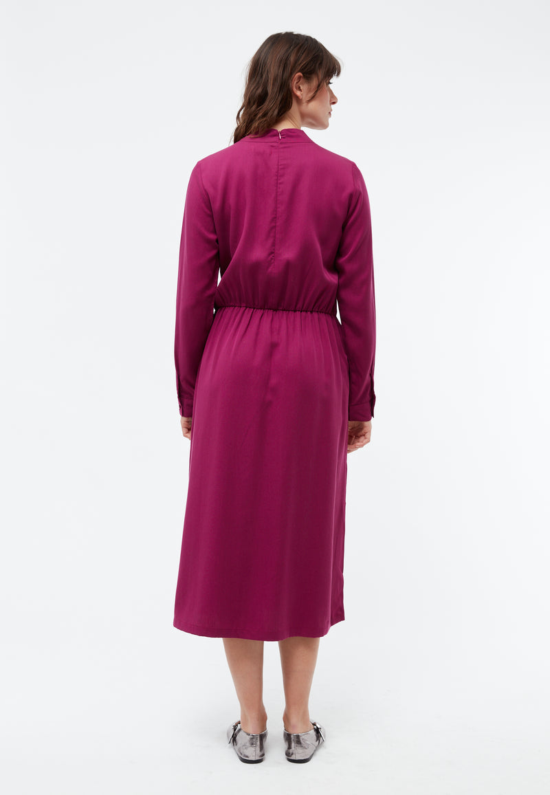 Givn Berlin Kleid INDIRA aus TENCEL™ REFIBRA™ Lyocell Dress Dark Pink (Refibra)