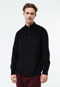 Givn Berlin Kordhemd GBFABIO aus Bio-Baumwolle Buttoned Shirt Black (Cord)
