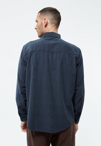 Givn Berlin Kordhemd GBFABIO aus Bio-Baumwolle Buttoned Shirt Midnight Blue (Cord)