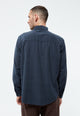 Givn Berlin Kordhemd GBFABIO aus Bio-Baumwolle Buttoned Shirt Midnight Blue (Cord)