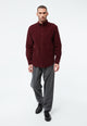 Givn Berlin Kordhemd GBFABIO aus Bio-Baumwolle Buttoned Shirt Wine Red (Cord)