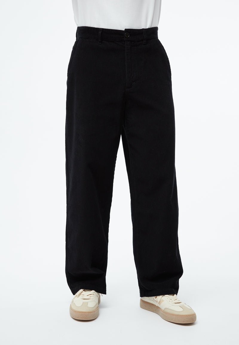 Givn Berlin Kordhose GBKLAAS aus Bio-Baumwolle mit weitem Bein Trousers Black (Cord)