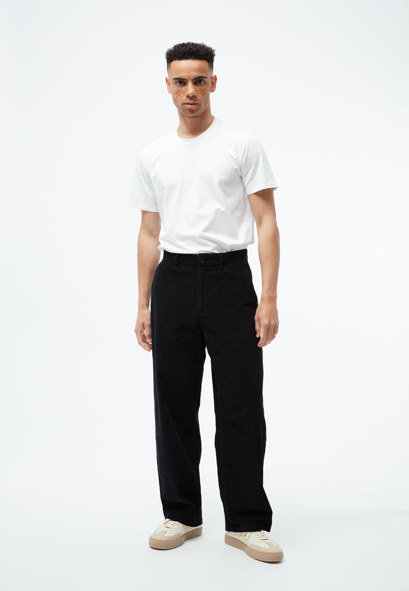 Givn Berlin Kordhose GBKLAAS aus Bio-Baumwolle mit weitem Bein Trousers Black (Cord)