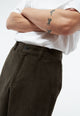 Givn Berlin Kordhose GBKLAAS aus Bio-Baumwolle mit weitem Bein Trousers Dark Olive (Cord)