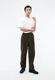 Givn Berlin Kordhose GBKLAAS aus Bio-Baumwolle mit weitem Bein Trousers Dark Olive (Cord)