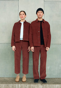 Givn Berlin Kordhose GBKLAAS aus Bio-Baumwolle mit weitem Bein Trousers Intense Rust (Cord)