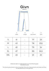 Givn Berlin Kordhose GBKLAAS aus Bio-Baumwolle mit weitem Bein Trousers Midnight Blue (Cord)