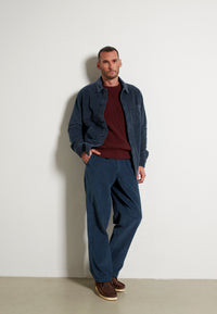 Givn Berlin Kordhose GBKLAAS aus Bio-Baumwolle mit weitem Bein Trousers Midnight Blue (Cord)