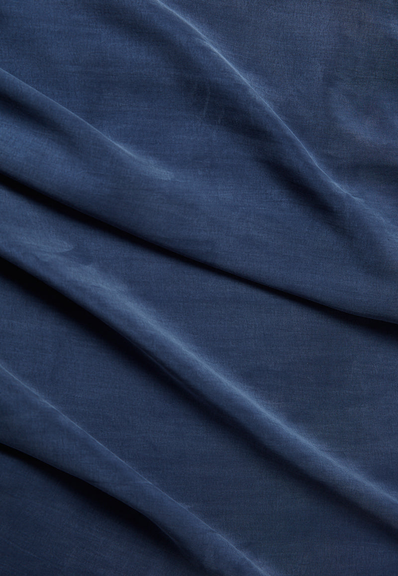 Givn Berlin Kurzarmbluse GBLETIZIA mit Stehkragen aus TENCEL™ mit Peach-Effekt Blouse Nightshade Blue