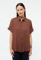Givn Berlin Kurzarmbluse GBSARAH aus LENZING™ ECOVERO™ Blouse Chocolate Brown