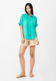 Givn Berlin Kurzarmbluse GBSARAH aus LENZING™ ECOVERO™ Blouse Amalfi Green