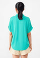 Givn Berlin Kurzarmbluse GBSARAH aus LENZING™ ECOVERO™ Blouse Amalfi Green