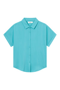 Givn Berlin Kurzarmbluse GBSARAH aus LENZING™ ECOVERO™ Blouse Amalfi Green