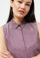 Givn Berlin Kurzarmbluse GBXENIA aus TENCEL™ mit Peach-Effekt Blouse English Violet (Tencel)