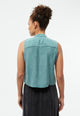 Givn Berlin Kurzarmbluse GBXENIA aus TENCEL™ mit Peach-Effekt Blouse Graphite Green (Tencel)