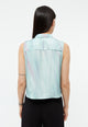Givn Berlin Kurzarmbluse GBXENIA aus TENCEL™ mit Peach-Effekt Blouse Graphite Green / English Violet (Blurry)