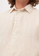 Givn Berlin Kurzarmhemd GBDYLAN aus Leinen Buttoned Shirt Beige (Linen)