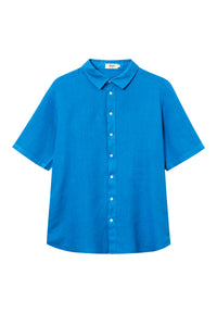 Givn Berlin Kurzarmhemd GBDYLAN aus Leinen Buttoned Shirt French Blue (Linen)
