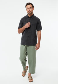 Givn Berlin Kurzarmhemd GBKODA aus TENCEL™ mit Peach-Effekt Buttoned Shirt Black (Tencel)