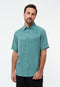 Givn Berlin Kurzarmhemd GBKODA aus TENCEL™ mit Peach-Effekt Buttoned Shirt Graphite Green (Tencel)