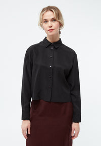 Givn Berlin Kurze Bluse GBSAVANNAH aus TENCEL™ Blouse Black (Tencel)