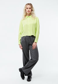 Givn Berlin Kurze Bluse GBSAVANNAH aus TENCEL™ Blouse Lime Green (Tencel)